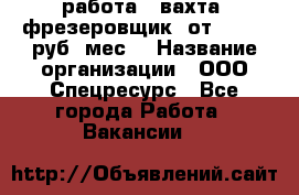 работа . вахта. фрезеровщик. от 50 000 руб./мес. › Название организации ­ ООО Спецресурс - Все города Работа » Вакансии   